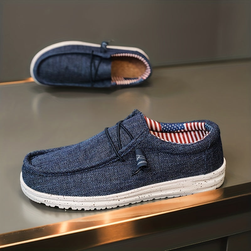 Men's Loafer Shoes With Decorative Shoelaces, Comfy Non-slip Slip On Breathable Shoes Sneakers, Spring And Summer